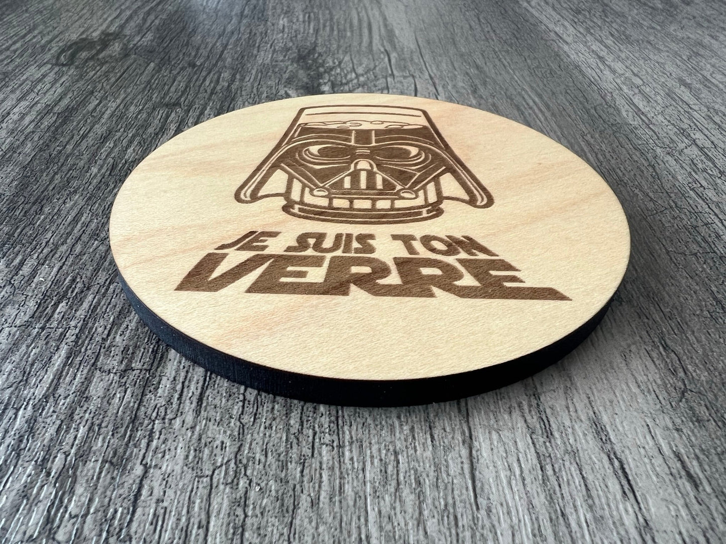 Un sous-verre en bois (Je suis ton verre)
