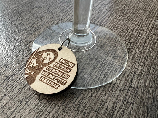 Identificateur pour coupe de vin (Jésus - Boire du vin)