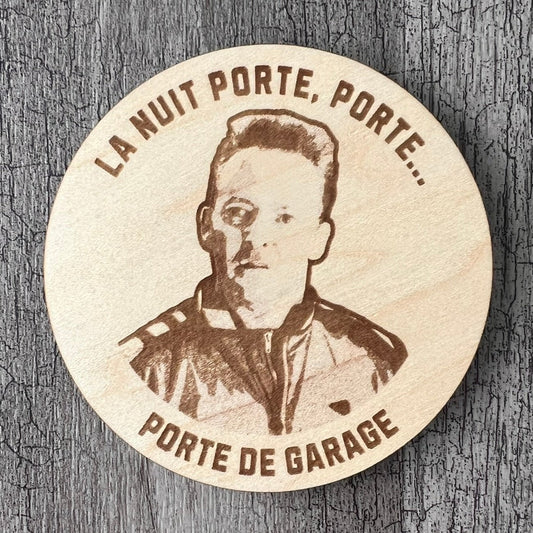 Un sous-verre en bois (Charles Patenaude - Porte de garage)
